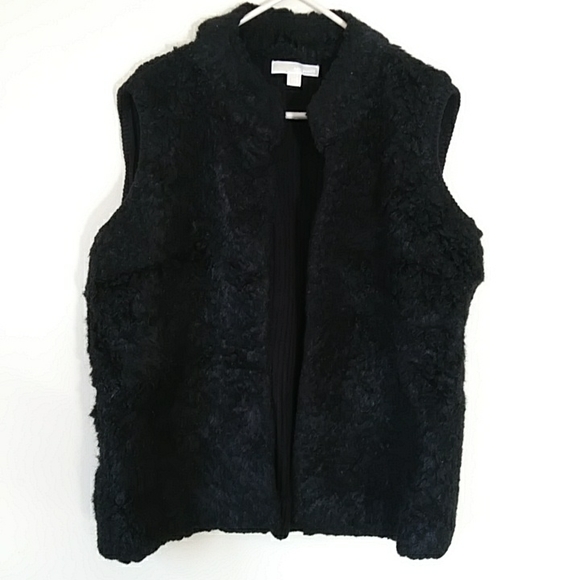 MICHAEL Michael Kors Jackets & Blazers - Michael Kors Faux Fur Ribbed Sweater Open Vest Plus Size XXL